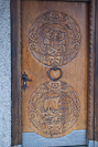 a very ornate door