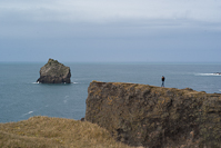 Jamie on a cliff near Reykjanesviti