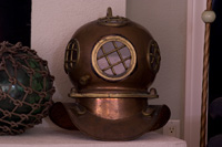 a diving helmet