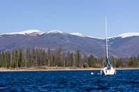 a sailboat moored in Frisco Bay