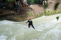 Surfing on the Eisbach