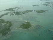 low-lying islands off the Belizean coast