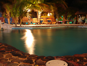 the pool at night at Xanadu